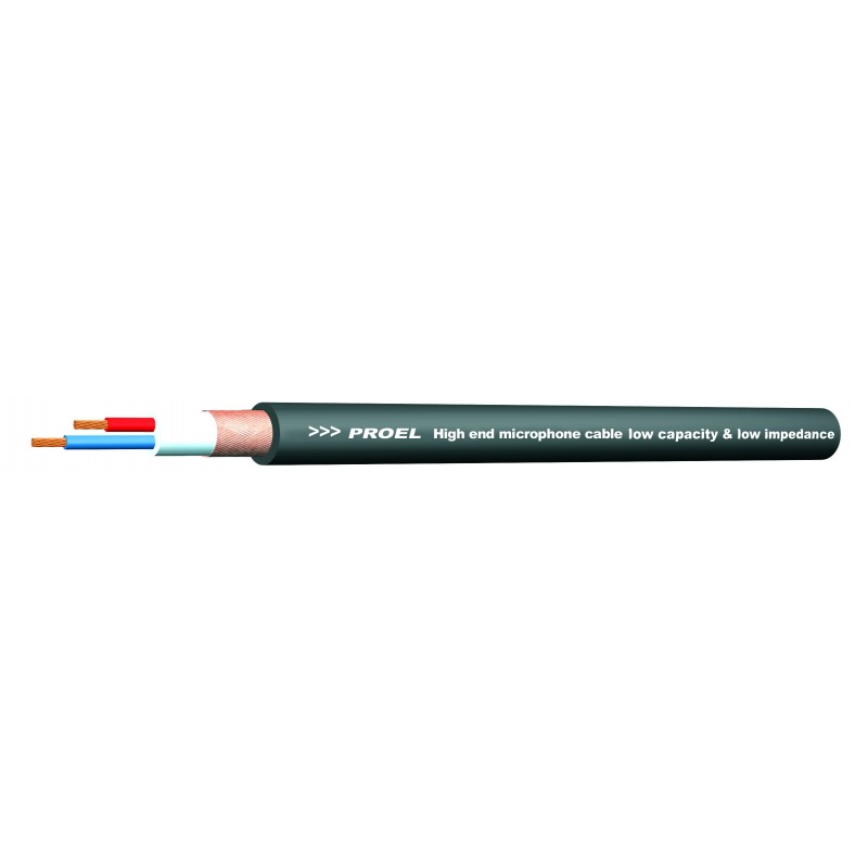 PROEL STAGE HPC290BK MICROPHONE cables kabel mikrofonowy (2 x 0.50mm2) z miedzi beztlenowej
